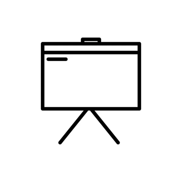 Whiteboard Liniensymbol Bildungssymbol Einfaches Design Editierbar Designvektorillustration — Stockvektor