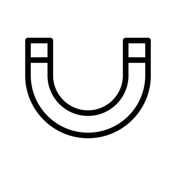 Icona Della Linea Magnetica Simbolo Dell Istruzione Design Semplice Modificabile — Vettoriale Stock