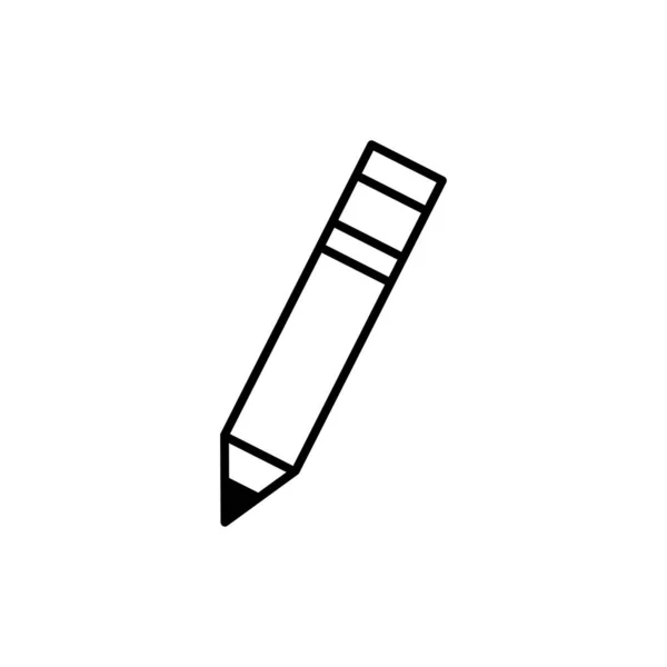 Ikona Řádku Pera Symbol Vzdělání Jednoduchý Design Upravitelný Návrh Vektorové — Stockový vektor