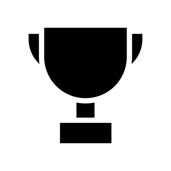Trophy Glyph Icon Champion Symbol Simple Design Editable Design Vector — Stock Vector