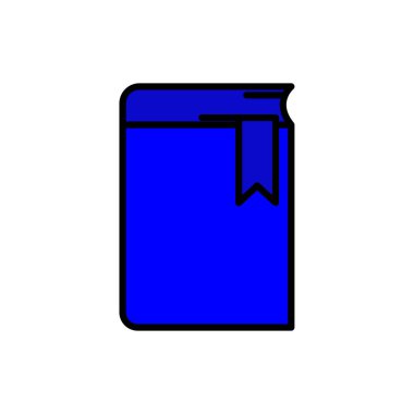 Kitap yassı ikonu. Eğitim sembolü. Basit dizayn edilebilir. tasarım vektörü illüstrasyonu