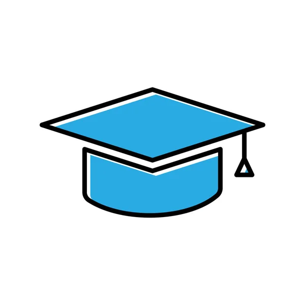 Graduación Estudiante Icono Plano Símbolo Educación Diseño Simple Editable Diseño — Vector de stock