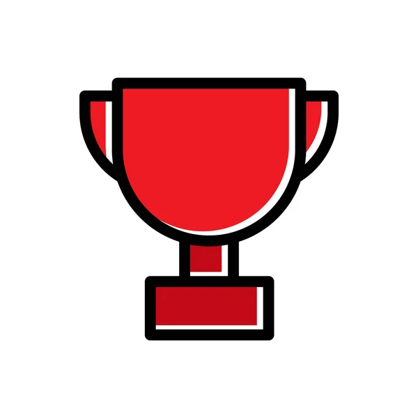 Trophy Flat Icon Champion Symbol Simple Design Editable Design Vector — Stock Vector