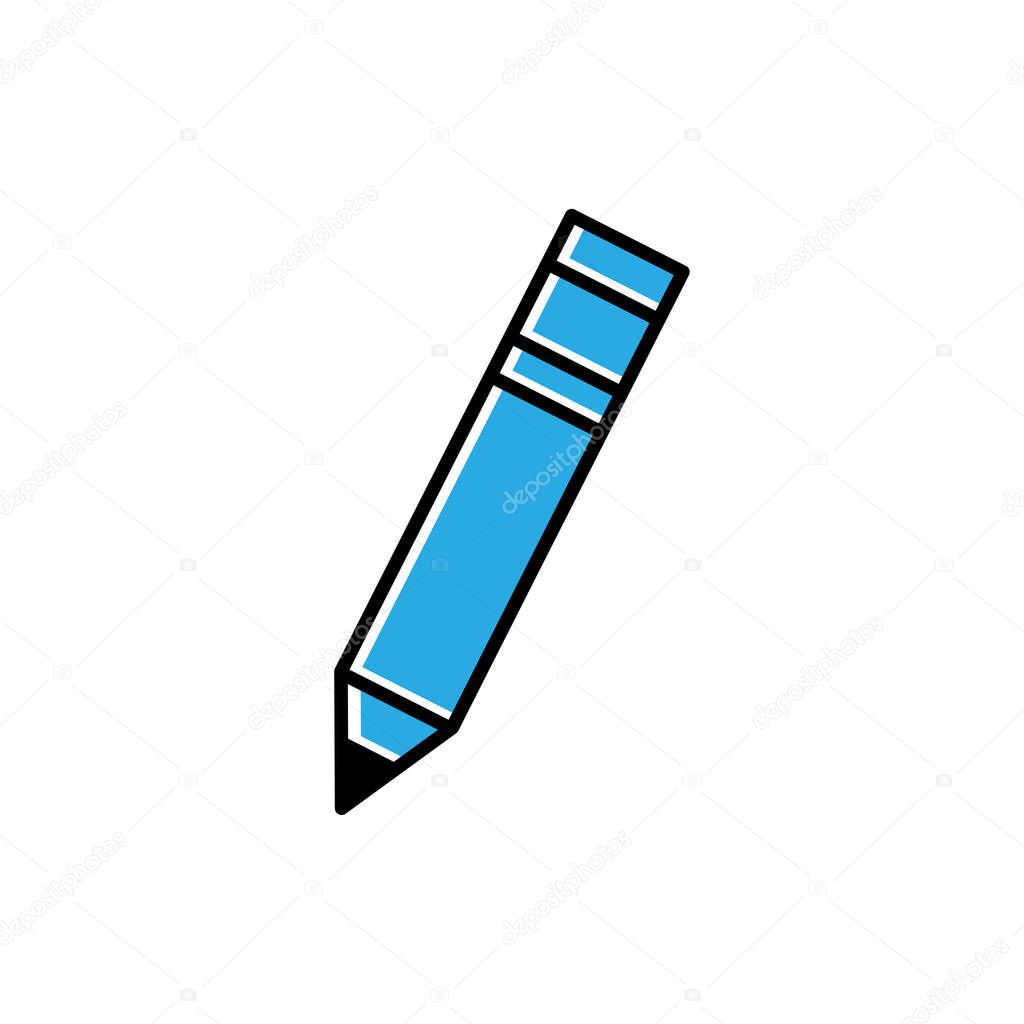 Pen flat icon. education symbol. simple design editable. design vector illustration