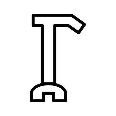 Yürüyen çizgi ikonu. Basit dizayn edilebilir. tasarım vektörü illüstrasyonu