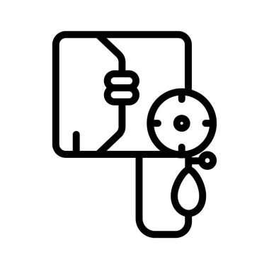 Manuel gerilim çizgisi simgesi. Basit dizayn edilebilir. tasarım vektörü illüstrasyonu