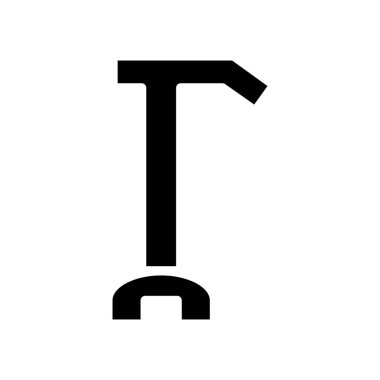 Yürüyen çubuk sembolü. Basit dizayn edilebilir. tasarım vektörü illüstrasyonu