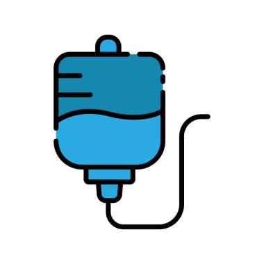 Enfüzyon renkli ikon. Basit dizayn edilebilir. tasarım vektörü illüstrasyonu