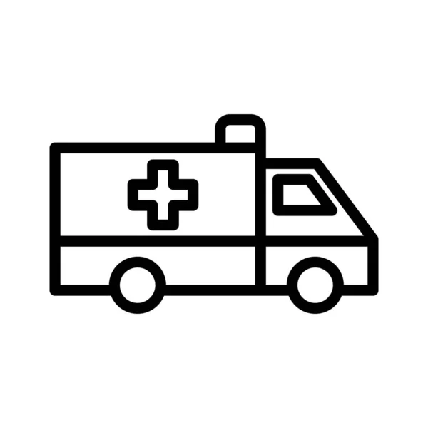 Icono Línea Ambulancia Diseño Simple Editable Diseño Vector Ilustración — Vector de stock