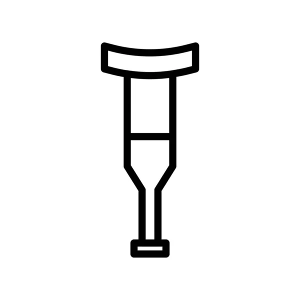 Значок Линии Костылей Простой Дизайн Редактируемый Векторная Иллюстрация — стоковый вектор