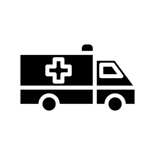 Icono Glifo Ambulancia Diseño Simple Editable Diseño Vector Ilustración — Vector de stock