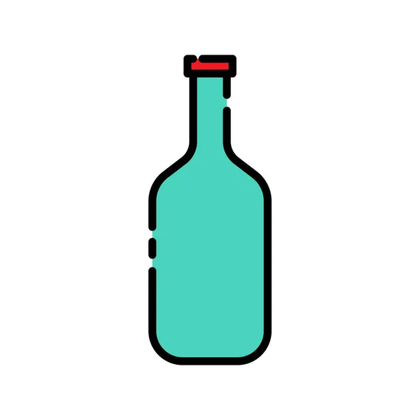 瓶线形彩色图标 简单的设计可以编辑 设计矢量图解 — 图库矢量图片
