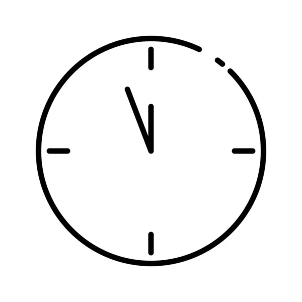 Иконка Линии Часов Символ Времени Простой Дизайн Редактируемый Векторная Иллюстрация — стоковый вектор