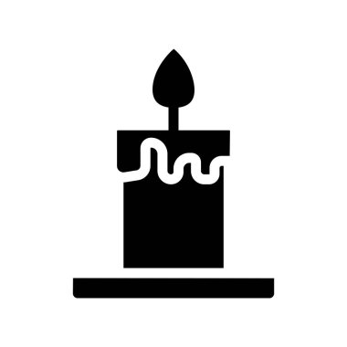 Mum sembolü simgesi. Basit dizayn edilebilir. Şablon vektörü tasarla