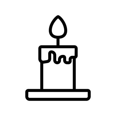 Mum hattı simgesi. Basit dizayn edilebilir. Şablon vektörü tasarla