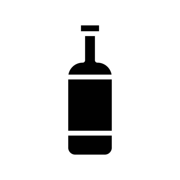 Flaschenglyphensymbol Einfaches Design Editierbar Designschablonen Vektor — Stockvektor