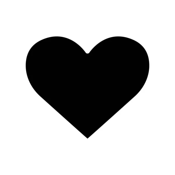 Love Glyph Icon Heart Symbol Simple Design Editable Design Template — Stock Vector