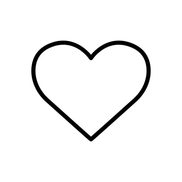 Icono Línea Amor Símbolo Del Corazón Diseño Simple Editable Diseño — Vector de stock