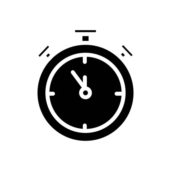 时钟字形图标 准时的象征 简单的设计可以编辑 设计模板向量 — 图库矢量图片