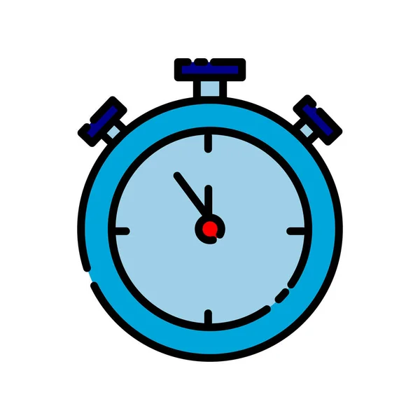 Relógio Ícone Cor Linear Símbolo Tempo Design Simples Editável Modelo — Vetor de Stock
