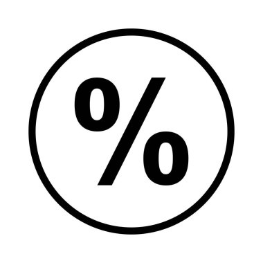 İndirim çizgisi simgesi. Basit dizayn edilebilir. Şablon vektörü tasarla