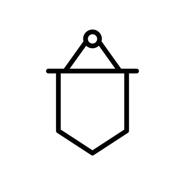 Icône Ligne Pennant Symbole Football Signe Sportif Football Pour Concept — Image vectorielle