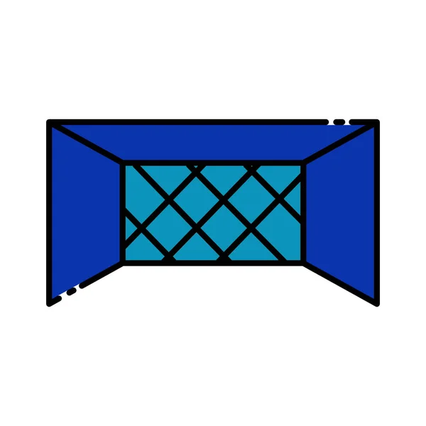 Футбольний Лінійного Кольору Значок Проста Ілюстрація Футбольного Векторного Значка Мобільної — стоковий вектор