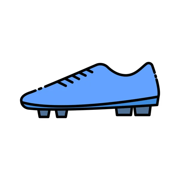 Chaussure Football Ligne Icône Couleur Illustration Simple Concept Mobile Web — Image vectorielle