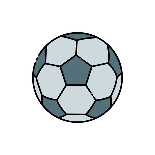 Fotbalový Míč Lineární Barevná Ikona Jednoduchý Ilustrační Mobilní Koncept Webdesign — Stockový vektor