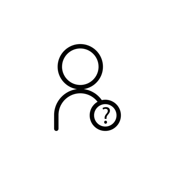 Benutzer Frage Symbol Admin Symbole Essbarer Schlaganfall Einfache Illustration Mobiles — Stockvektor