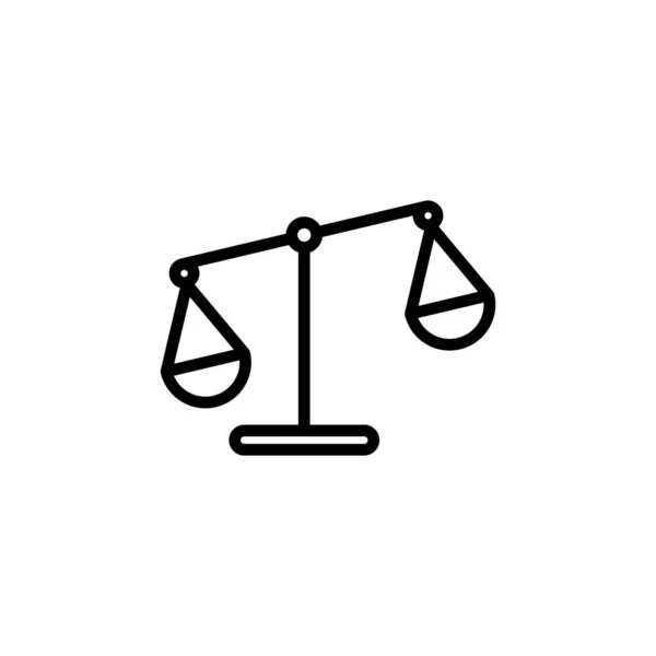 Значок Линии Правосудия Символ Баланса Простой Дизайн Редактируемый Вектор Шаблона — стоковый вектор