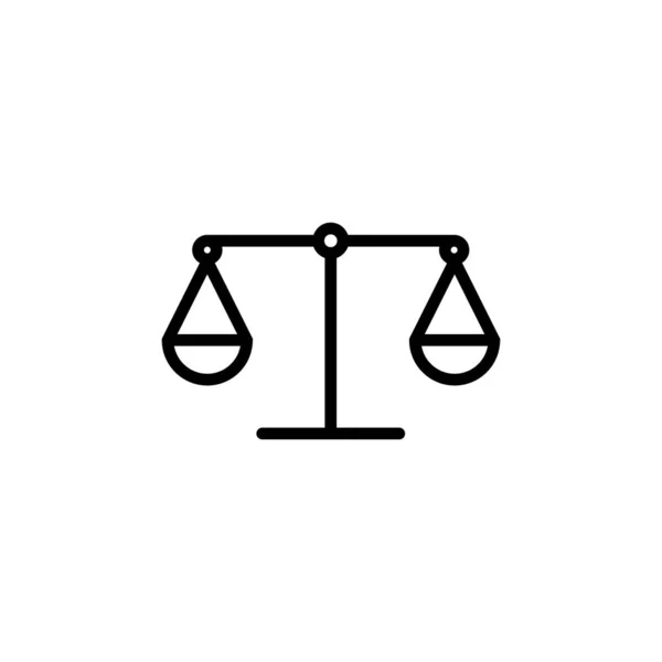 Justice Line Icon Balance Symbol Simple Design Editable Design Template — Stock Vector