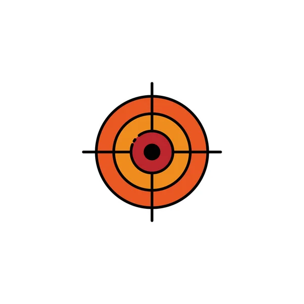Ziel Lineares Farb Symbol Einfaches Design Editierbar Designschablonen Vektor — Stockvektor