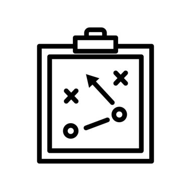 Strateji kurulu, Amerikan futbol sahası ikonu. Basit dizayn edilebilir. Şablon vektörü tasarla