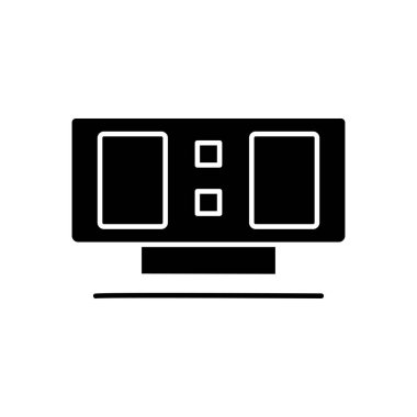 Skor tahtası simgesi. Basit dizayn edilebilir. Şablon vektörü tasarla