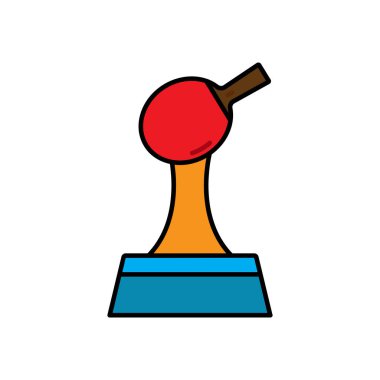 Bahis kupası renk ikonu. Kazanan, şampiyon, masa tenisi ikonu. Basit dizayn edilebilir. Şablon vektörü tasarla