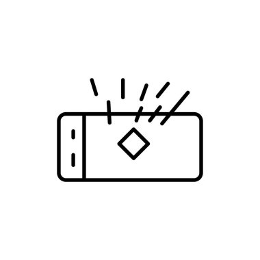 sanal gerçeklik kontrol çizgisi simgesi. Basit bir çizim. mobil konsept uygulama hattı simgesi ve web tasarımı. Düzenlenebilir felç. Şablon vektörü tasarla