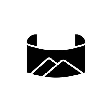 Sanal gerçeklik ikonu. Basit bir çizim. mobil konsept uygulama hattı simgesi ve web tasarımı. Düzenlenebilir felç. Şablon vektörü tasarla