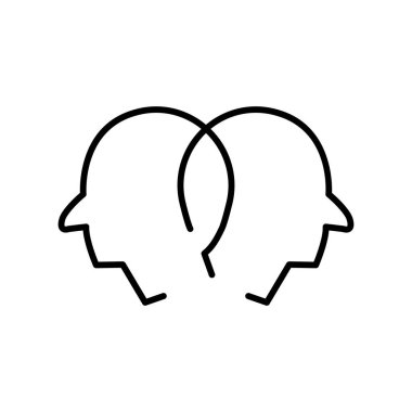 Baş çizgi simgesi. Düzenlenebilir felç. Şablon vektörü tasarla