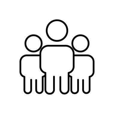 İnsan çizgisi ikonu. Arkadaşlık. Düzenlenebilir felç. Şablon vektörü tasarla