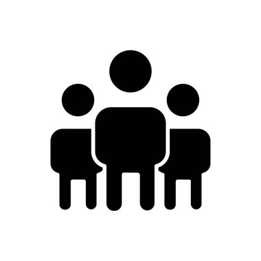 İnsanların simgesi. Arkadaşlık. bu simge uygulama simgesi, web simgesi, bilgi simgesi için kullanılabilir. Düzenlenebilir felç. Şablon vektörü tasarla