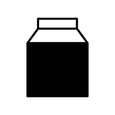 Süt kutusu simgesi. Düzenlenebilir felç. Şablon vektörü tasarla