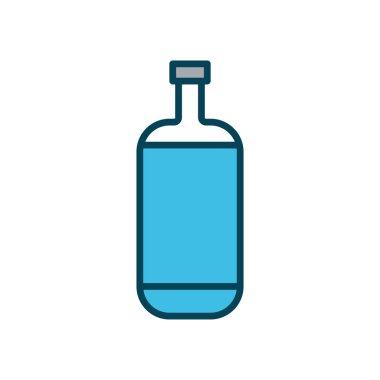 Şişe çizgisi renk simgesi. Düzenlenebilir felç. Şablon vektörü tasarla