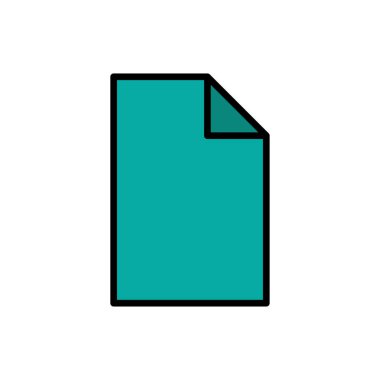 Belge doğrusal renk simgesi. bu simge uygulama simgesi, web simgesi, bilgi simgesi için kullanılabilir. Düzenlenebilir felç. Şablon vektörü tasarla