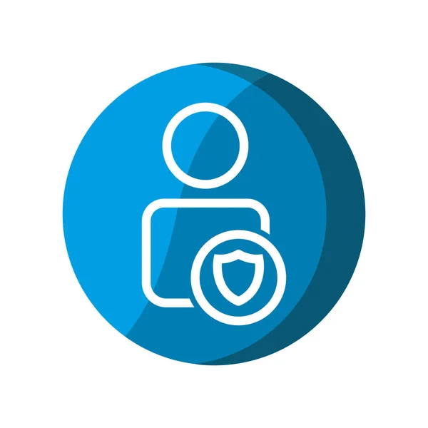 Χρήστης Εικονίδιο Ασπίδας Σύμβολο Ασφαλείας Απλή Εικόνα Mobile Concept Web — Διανυσματικό Αρχείο