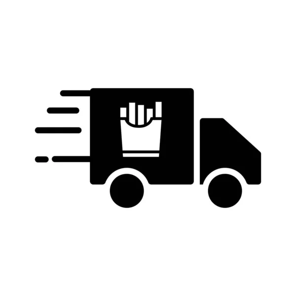 Truck Icon Food Food Delivery Truck Icon Editable Stroke Design — Image vectorielle