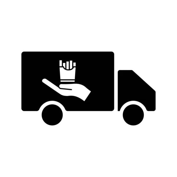 Truck Icon Food Food Delivery Truck Icon Editable Stroke Design — Image vectorielle