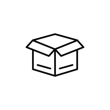 Kutu satırı simgesini aç. Düzenlenebilir felç. Şablon vektörü tasarla