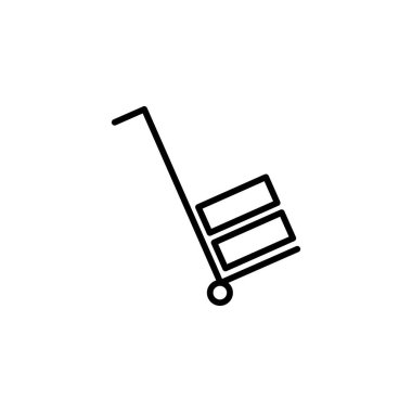 El arabası çizgisi simgesi. Düzenlenebilir felç. Şablon vektörü tasarla