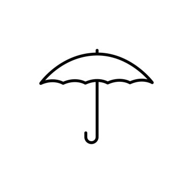 Şemsiye çizgisi simgesi. Düzenlenebilir felç. Şablon vektörü tasarla